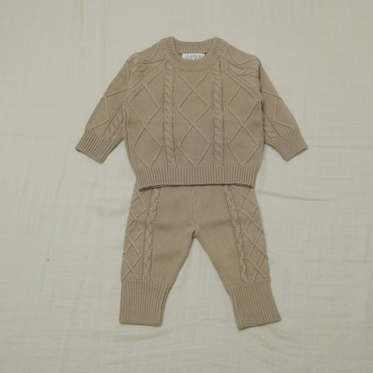 Cable Knit Sweater & Pant Set